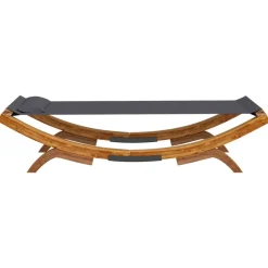 vidaXL Loungebed 100x188,5x44 cm massief gebogen hout antracietkleurig