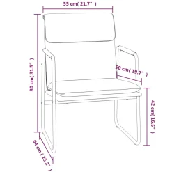 vidaXL Loungestoel 55x64x80 cm stof crèmekleurig