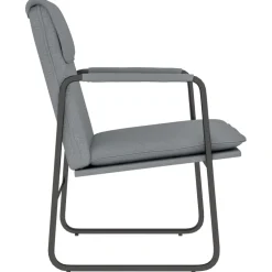 vidaXL Loungestoel 55x64x80 cm stof lichtgrijs
