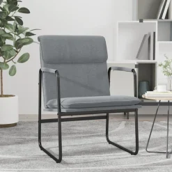 vidaXL Loungestoel 55x64x80 cm stof lichtgrijs