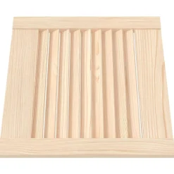 vidaXL Louvrede deuren 2 st Naturel 39,5 x 39,4 cm Massief grenenhout