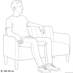 vidaXL Loveseat bank 109 cm fluweel crèmekleurig