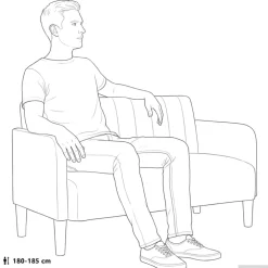 vidaXL Loveseat bank 109 cm fluweel zwart