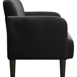 vidaXL Loveseat bank 109 cm fluweel zwart