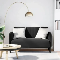 vidaXL Loveseat bank 109 cm fluweel zwart