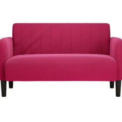 vidaXL Loveseat bank 109 cm fluweel wijnrood