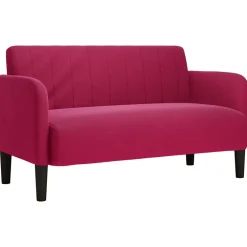 vidaXL Loveseat bank 109 cm fluweel wijnrood