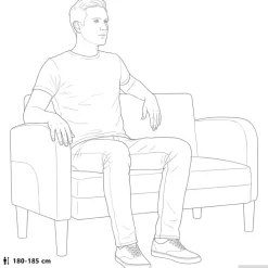 vidaXL Loveseat bank 110 cm kunstleer crèmekleurig