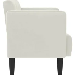 vidaXL Loveseat bank crème 111 cm fluweel