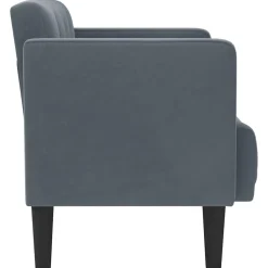 vidaXL Loveseat bank donkergrijs 111 cm fluweel