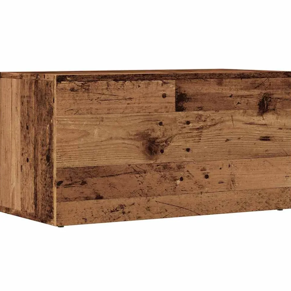 vidaXL LP Opbergbox 69,5x34x36 cm bewerkt hout oud houtkleurig