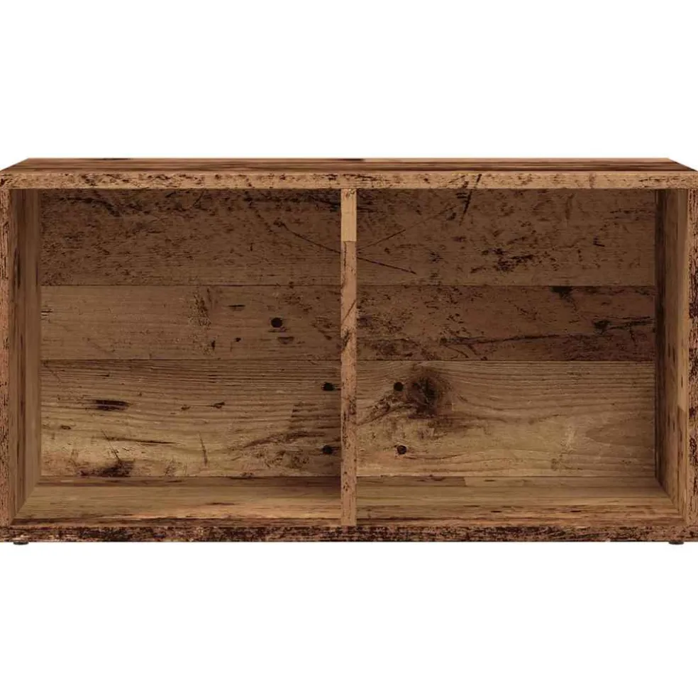 vidaXL LP Opbergbox 69,5x34x36 cm bewerkt hout oud houtkleurig