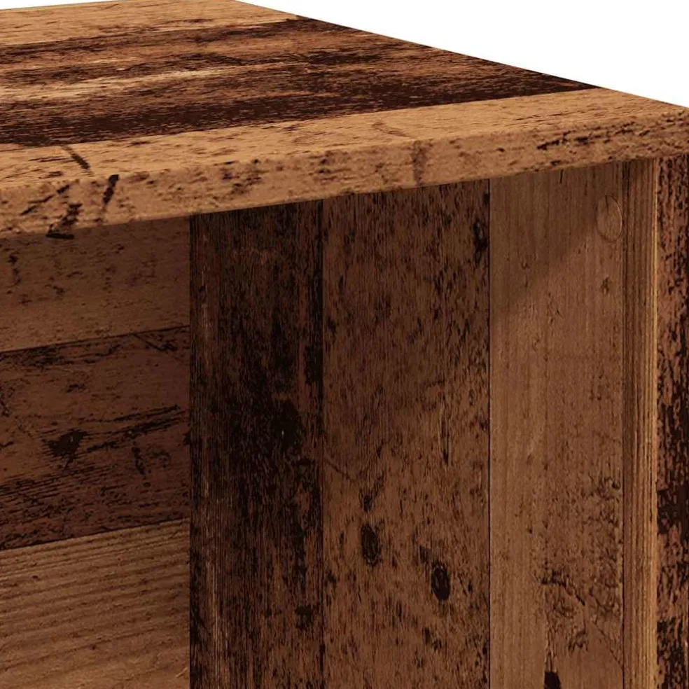 vidaXL LP Opbergbox 69,5x34x36 cm bewerkt hout oud houtkleurig