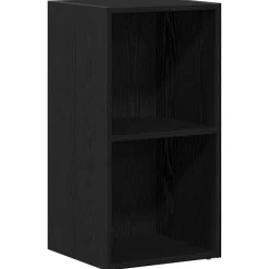 vidaXL LP Opbergbox 71x34x36 cm spaanplaat zwart eikenkleurig