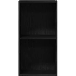 vidaXL LP Opbergbox 71x34x36 cm spaanplaat zwart eikenkleurig