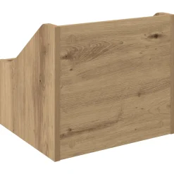 vidaXL LP Recorddoos Artisanaal eiken 37 x 33 x 32 cm Bewerkt hout