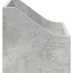 vidaXL LP Recorddoos Betongrijs 37 x 33 x 32 cm Bewerkt hout