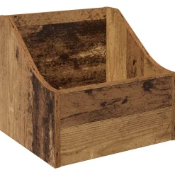 vidaXL LP Recorddoos Oud hout 37 x 33 x 32 cm Bewerkt hout
