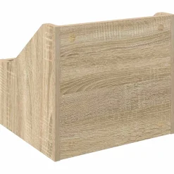vidaXL LP Recorddoos Sonoma Eiken 37 x 33 x 32 cm Bewerkt hout