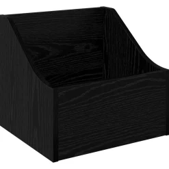 vidaXL LP Recorddoos Zwart eiken 37 x 33 x 32 cm Bewerkt hout