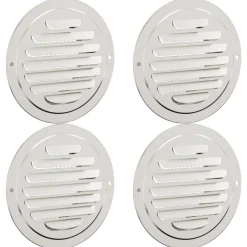 vidaXL Luchtventilatie roosters 4 st Zilver 80 mm Roestvrij staal