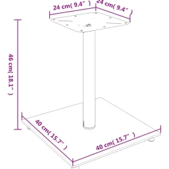 vidaXL Luidsprekerstandaards 2 st 1 pijler gehard glas zwart