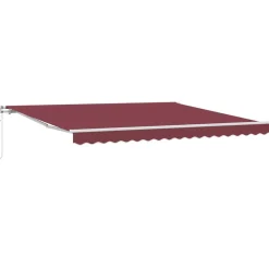 vidaXL Luifel automatisch uittrekbaar 400x300 cm bordeauxrood