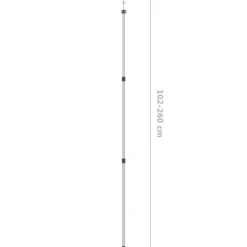 vidaXL Luifelstok telescopisch 102-260 cm aluminium
