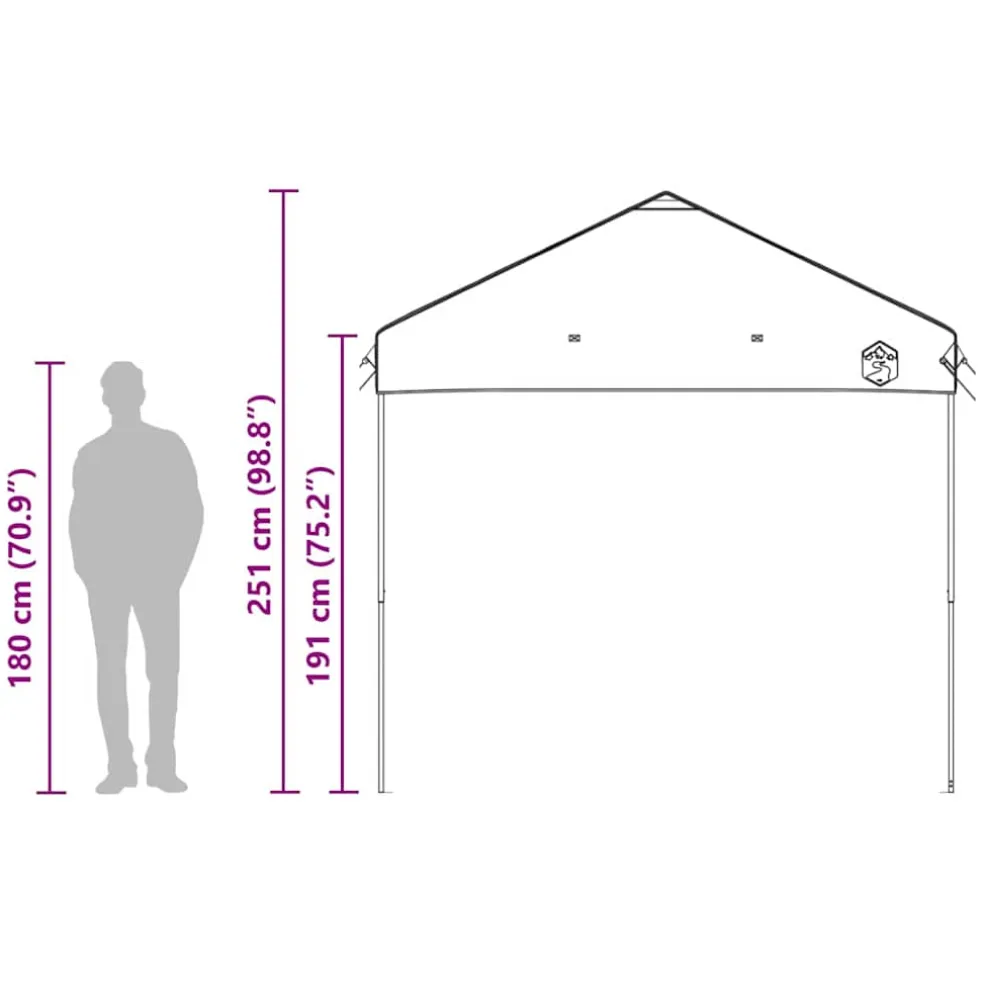 vidaXL Luifeltent 290 x 290 x 251 cm Groen Stof