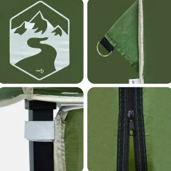 vidaXL Luifeltent 243 x 243 x 251 cm Groen Stof