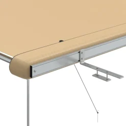 vidaXL Luifel voor camper en caravan 2,4x2,5x2,15 m beige