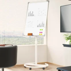 vidaXL Magnetisch whiteboard Grijs en Wit 62 x 62,5 x 197 cm EPS
