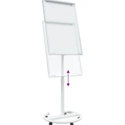 vidaXL Magnetisch whiteboard Grijs en Wit 62 x 62,5 x 197 cm EPS