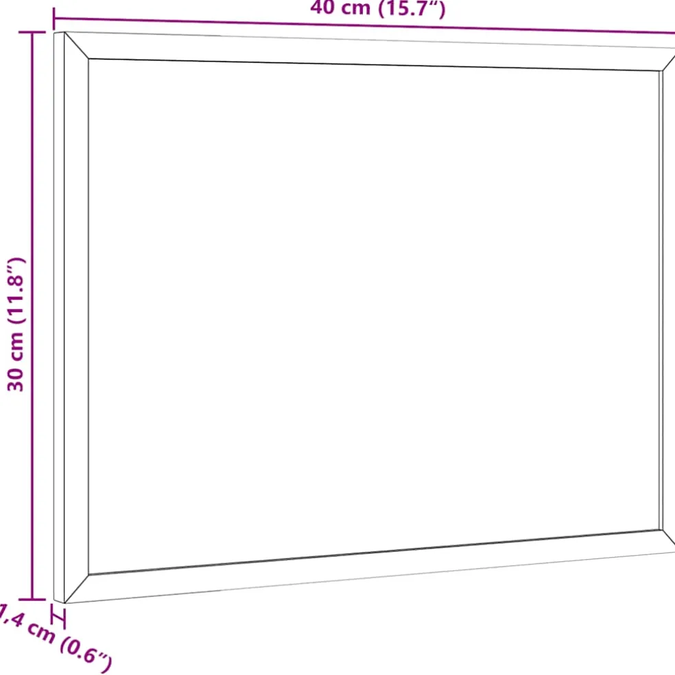 vidaXL Magnetisch whiteboard met massief grenenhouten frame 40x30 cm