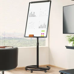 vidaXL Magnetisch whiteboard Zwart en Wit 62 x 62,5 x 197 cm EPS