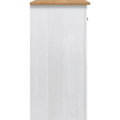 VidaXL Magnetron Dressoir PANAMA Wit en Honing Was 99.5 x 44 x 86.5 cm