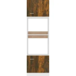 vidaXL Magnetronkast Lyon 60x57x207 cm bewerkt hout gerookt eiken