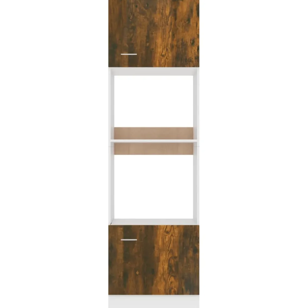 vidaXL Magnetronkast Lyon 60x57x207 cm bewerkt hout gerookt eiken