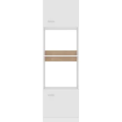 vidaXL Magnetronkast Lyon 60x57x207 cm bewerkt hout wit