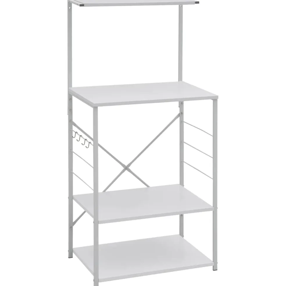 vidaXL Magnetronkast 60x39,6x123 cm bewerkt hout wit