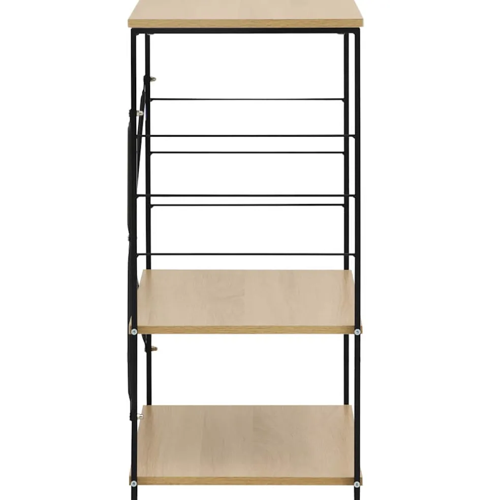 vidaXL Magnetronkast 60x39,6x79,5 cm bewerkt hout zwart en eikenkleur