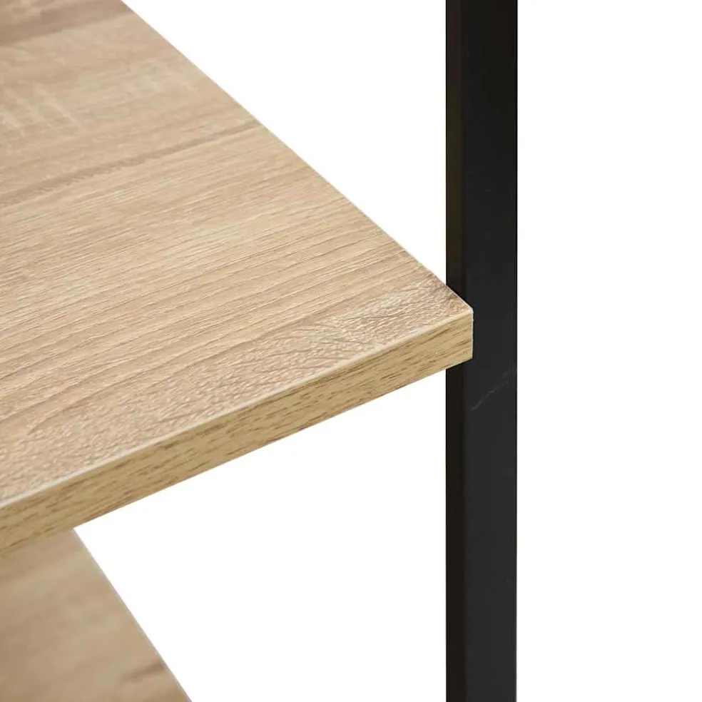 vidaXL Magnetronkast 60x39,6x79,5 cm bewerkt hout zwart en eikenkleur