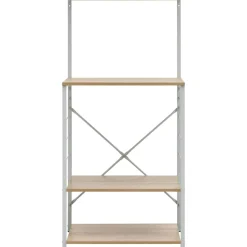vidaXL Magnetronkast 60x39,6x123 cm bewerkt hout wit en eikenkleurig