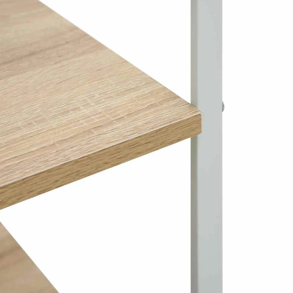 vidaXL Magnetronkast 60x39,6x123 cm bewerkt hout wit en eikenkleurig