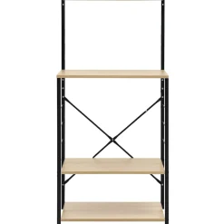vidaXL Magnetronkast 60x39,6x123 cm bewerkt hout zwart en eikenkleurig