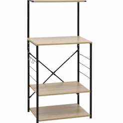 vidaXL Magnetronkast 60x39,6x123 cm bewerkt hout zwart en eikenkleurig