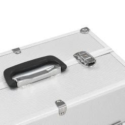 vidaXL Make-up koffer 38x23x34 cm aluminium zilverkleurig