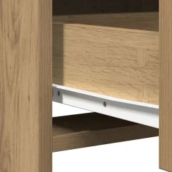 vidaXL Make-up tafel set met LED 3 st Artisan Eiken Bewerkt hout