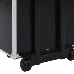 vidaXL Make-up trolley aluminium zwart met krokodillenpatroon