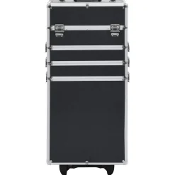 vidaXL Make-up trolley aluminium zwart